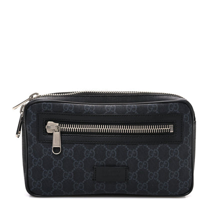 Soft GG Supreme Monogram Web Belt Bag Black Grey