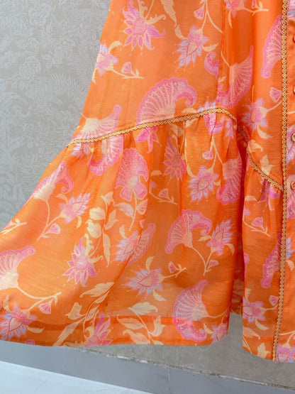 Zimmermann August Pledge Mini Dress Orange Cotton 339890