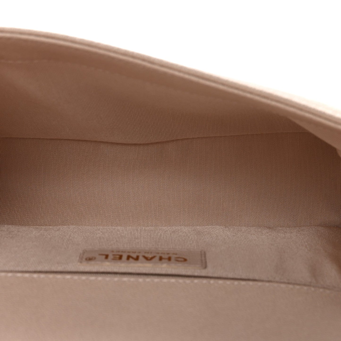 Caviar Quilted Medium Boy Flap Beige
