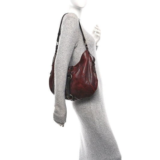 Buffalo Horn Shangri-La Mombasa Hobo Burgundy