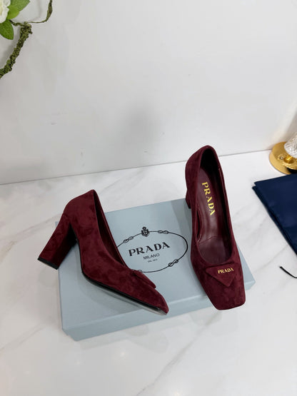 PRA 26SS High Heel Pump 85 Burgundy Suede 592370
