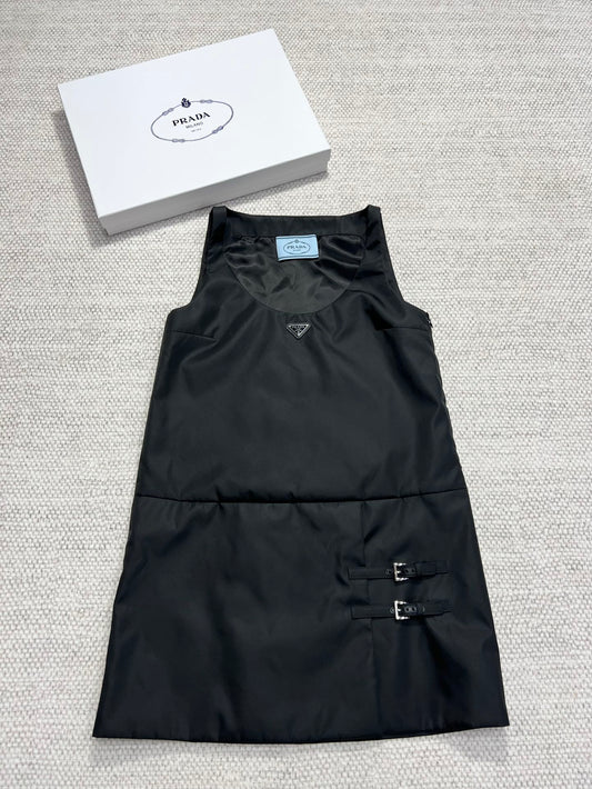 Prada Vest Dress Black Poliyamide