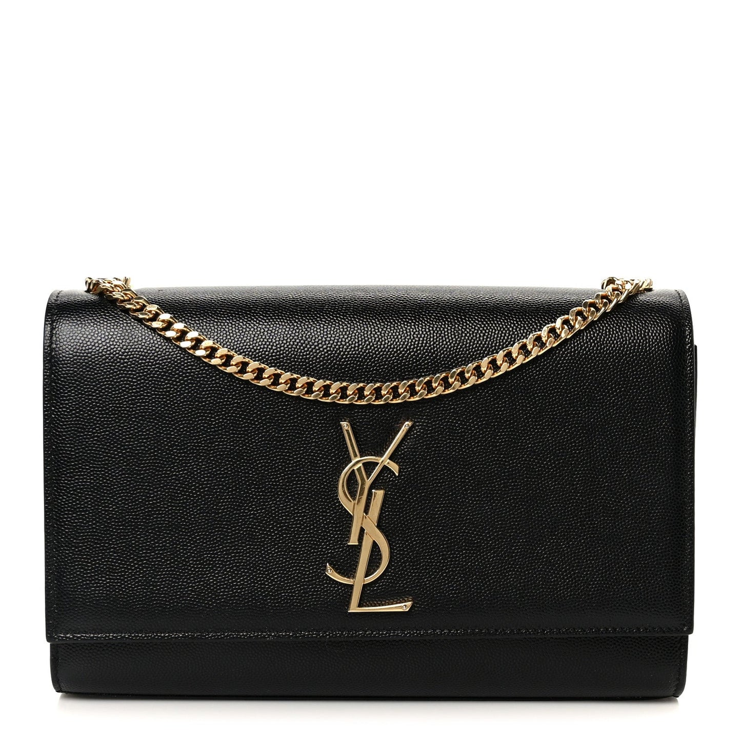 Grain De Poudre Medium Classic Monogram Kate Satchel Black
