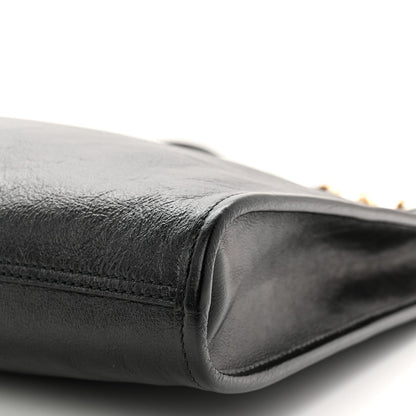 Calfskin Large Rajah Chain Tote Black