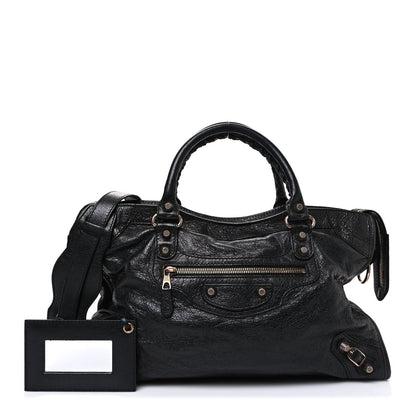 Agneau Giant 12 Rose Gold Hardware City Black