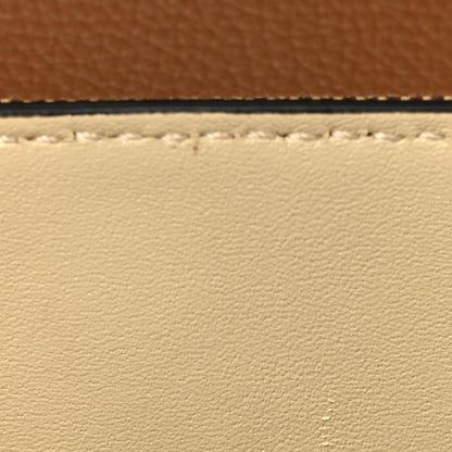 Calfskin Canvas Allover La Medusa Small Top Handle Handbag Brown
