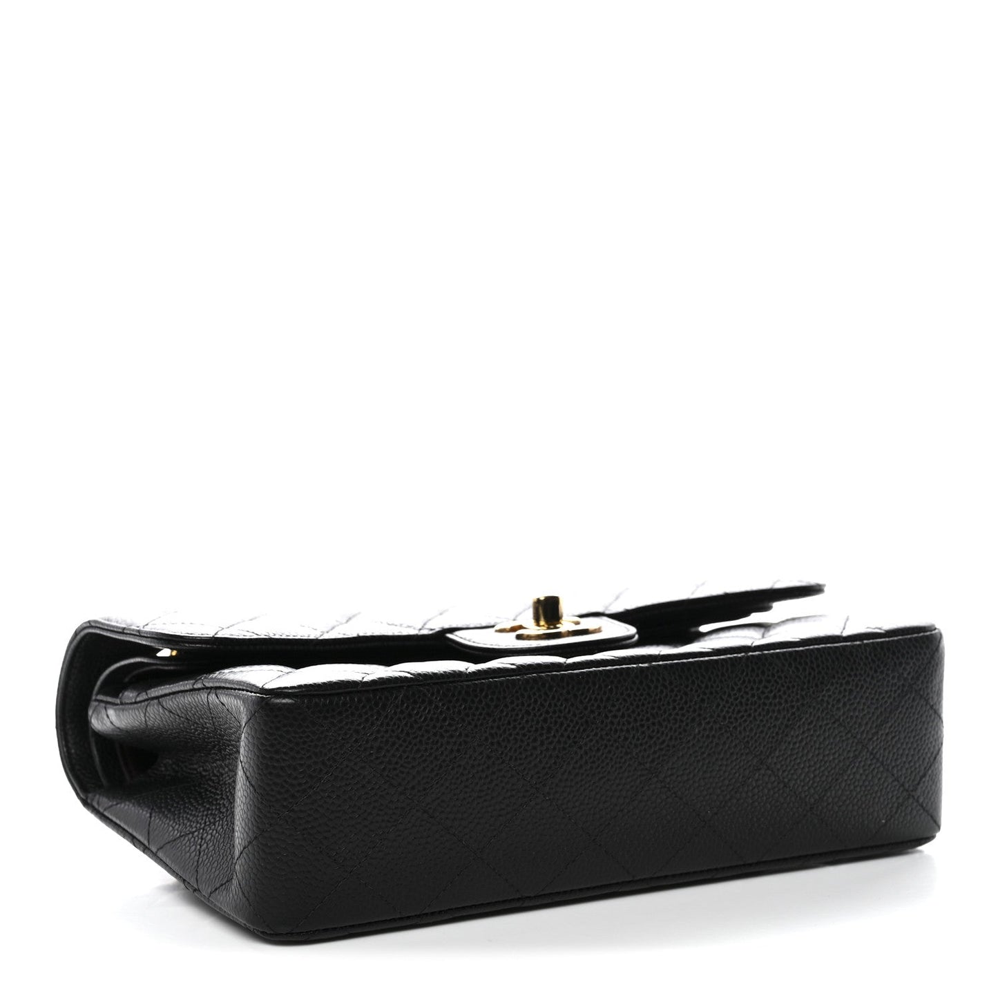 Caviar Quilted Small Double Flap Black