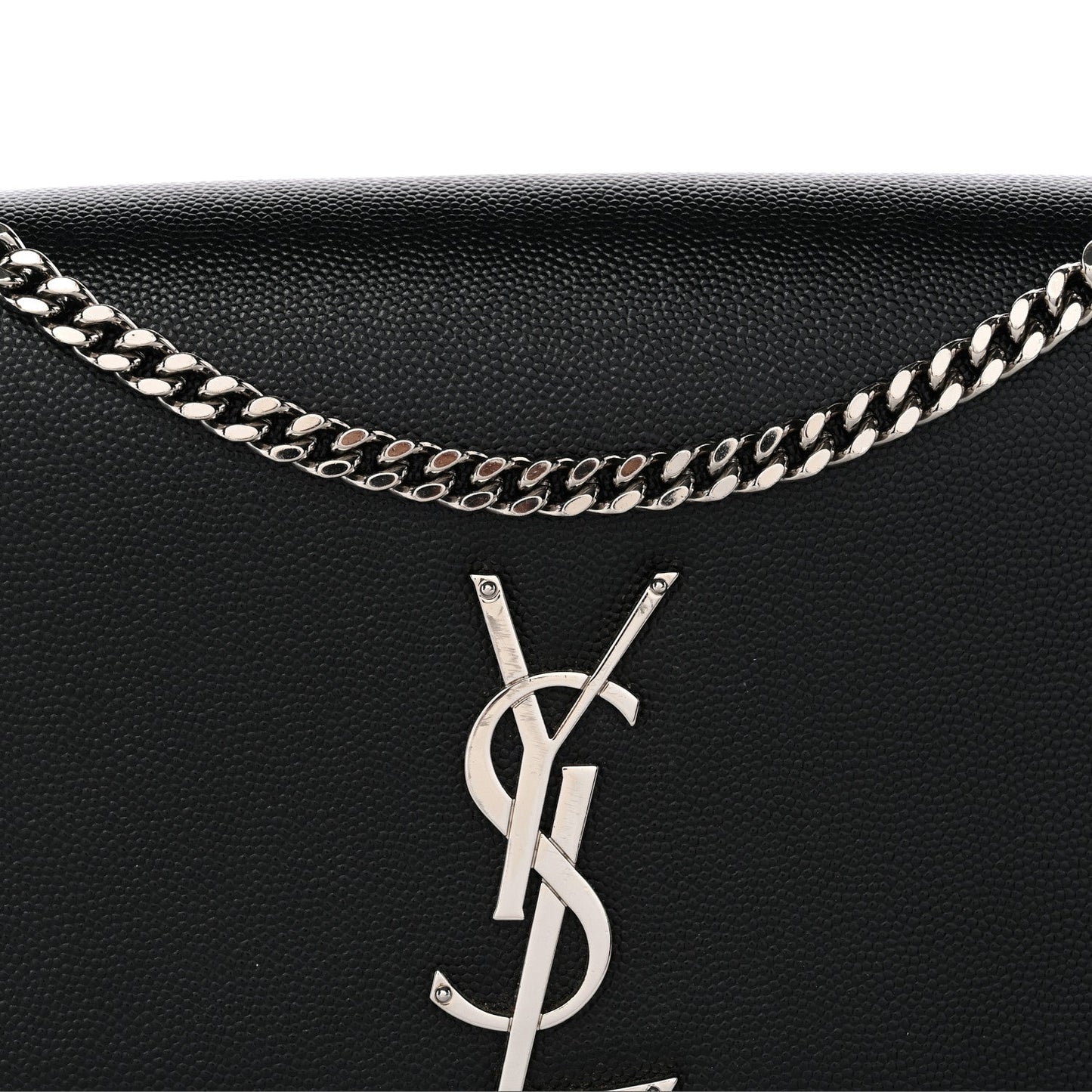 Grain De Poudre Medium Classic Monogram Kate Satchel Black