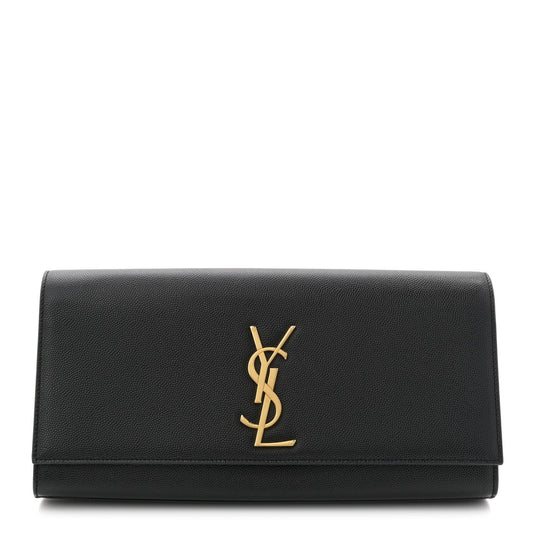 Grain De Poudre Monogram Cassandre Clutch Black