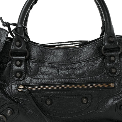 Agneau Arena Classic Hardware Le City First Bag Black