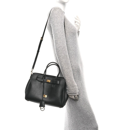 Smooth Calfskin Small Bel Air Carry All Bag Black
