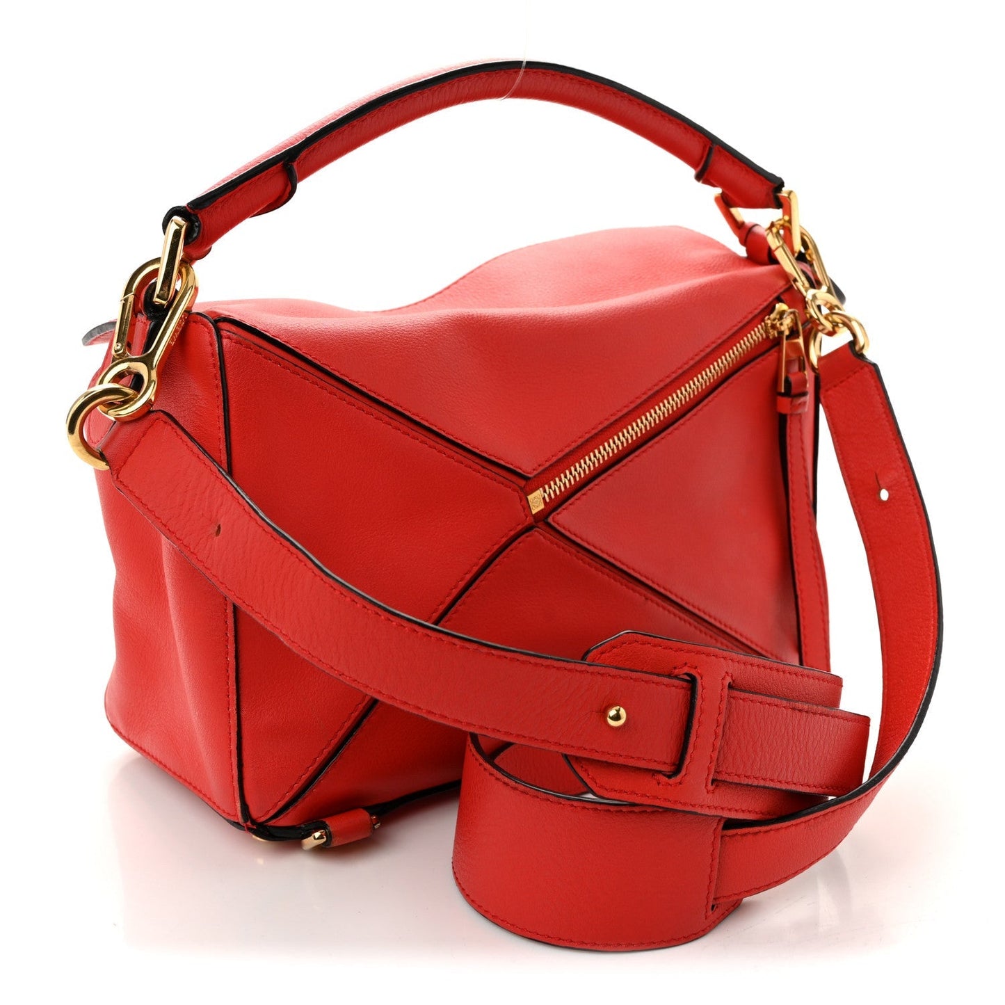 Calfskin Small Puzzle Bag Scarlet