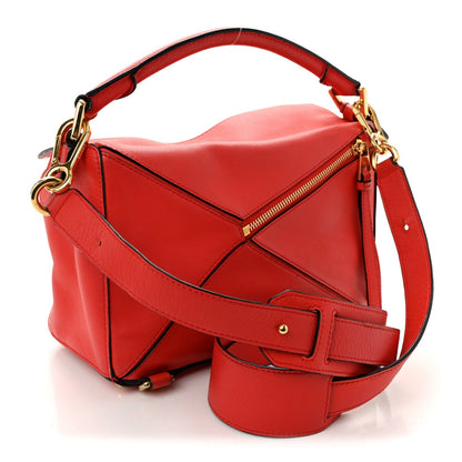 Calfskin Small Puzzle Bag Scarlet