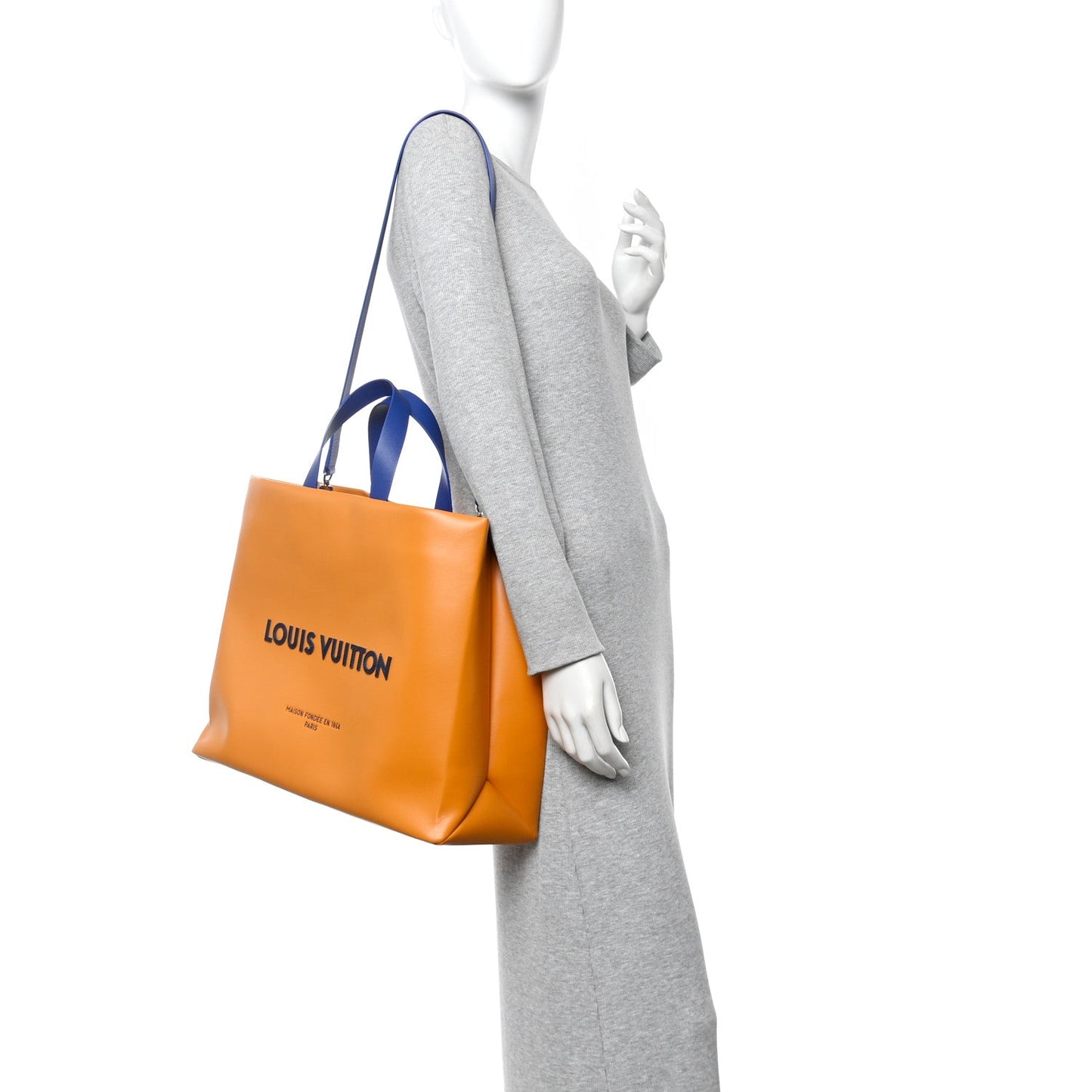 Cowhide Shopper Bag MM Safran