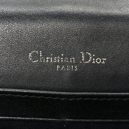 Lambskin Cannage Chain My Dior Daily Chain Pouch Black