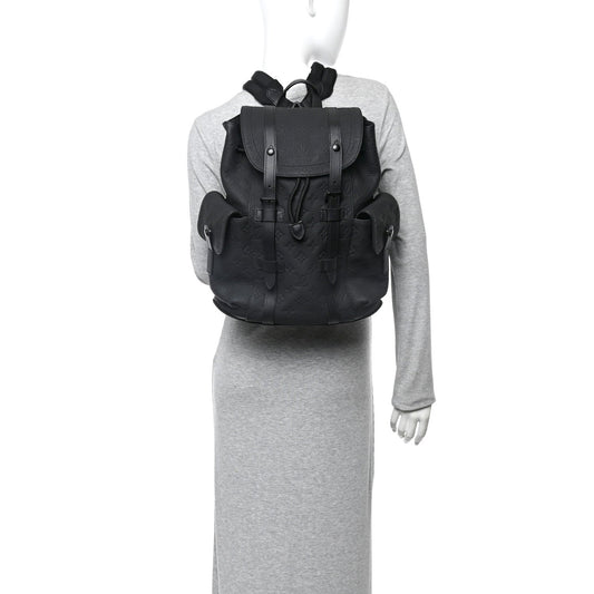 Taurillon Monogram Christopher PM Backpack Black