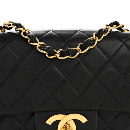 Lambskin Quilted XL Jumbo Single Flap Black