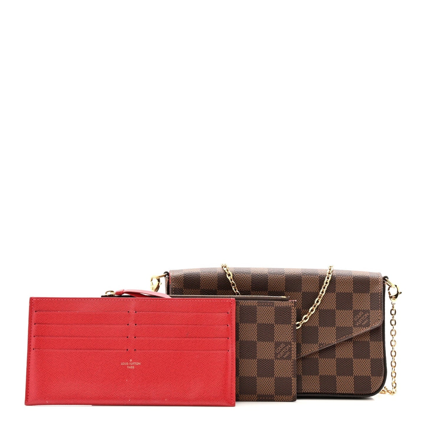 Damier Ebene Pochette Felicie Chain Wallet