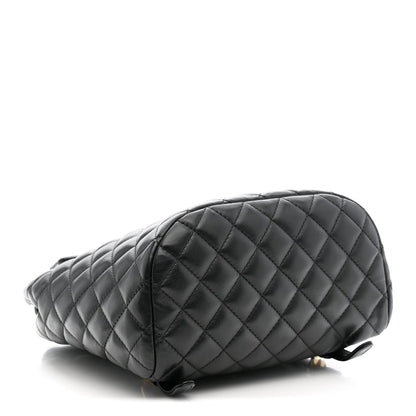 Calfskin Quilted Small Urban Spirit Backpack Black