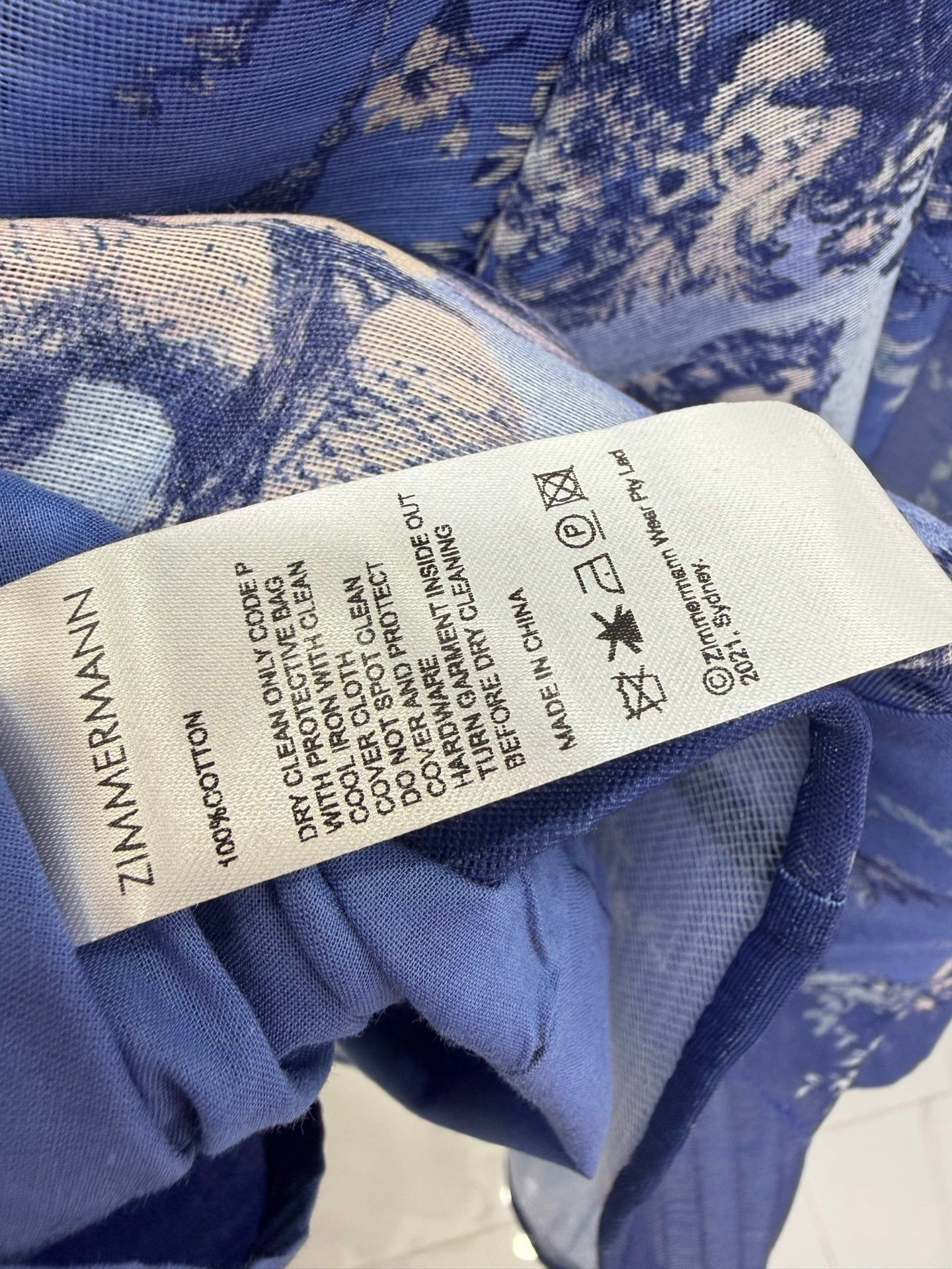 Zimmerma Mermaid Floral Print Slip Dress 353085