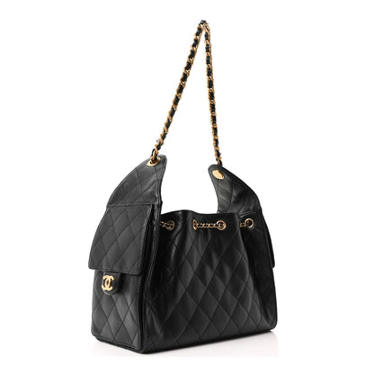 Caviar Quilted Small Chanel 25 Handbag Black