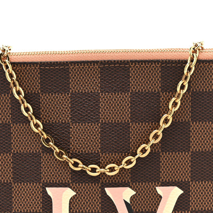 Damier Ebene Double Zip Pochette