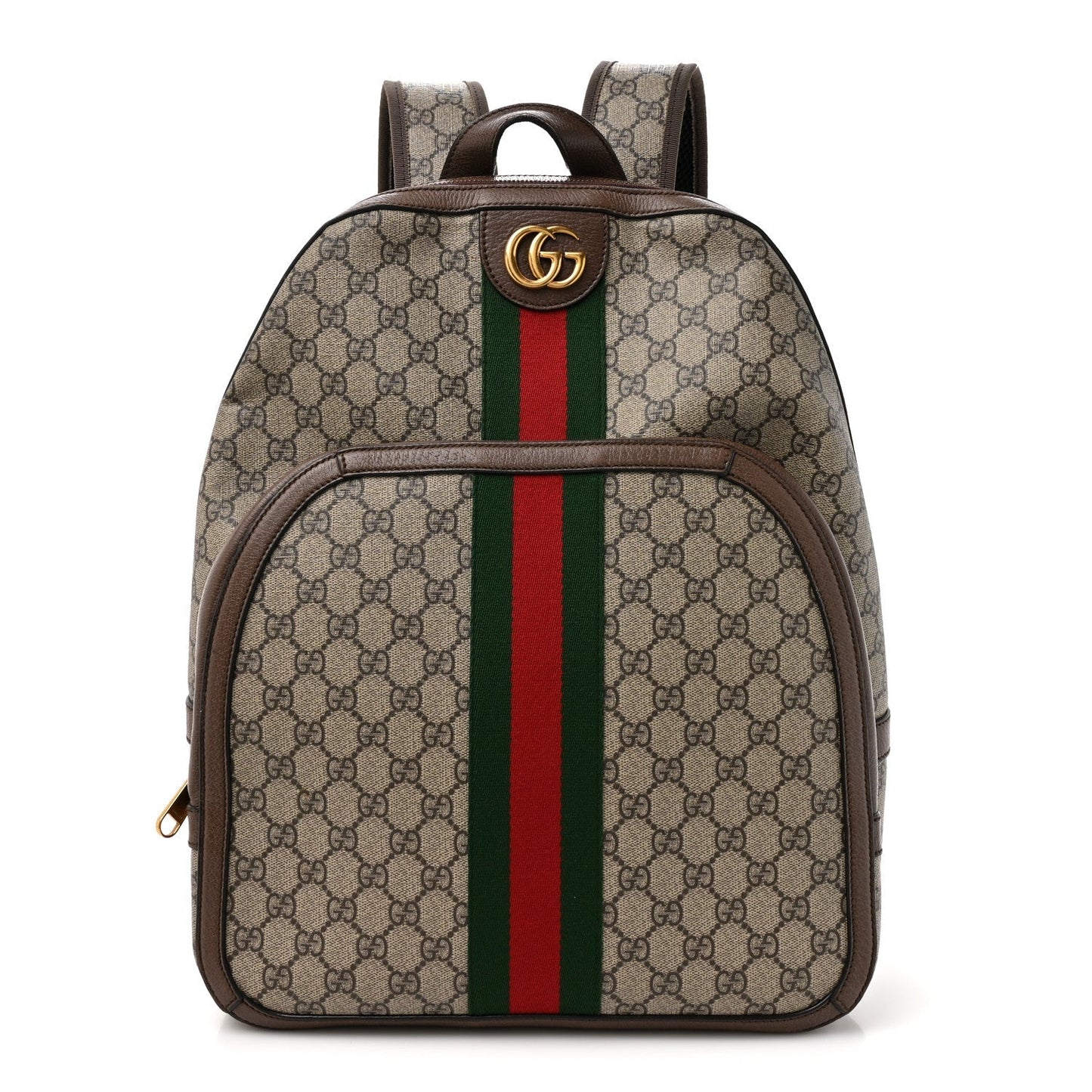 GG Supreme Monogram Medium Ophidia Day Backpack Brown