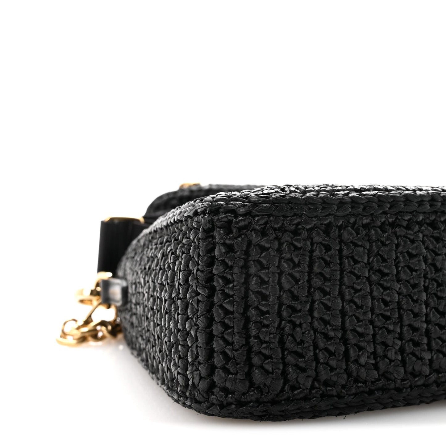 Yarn Raffia Effect Crochet Re-Edition 2005 Shoulder Bag Black