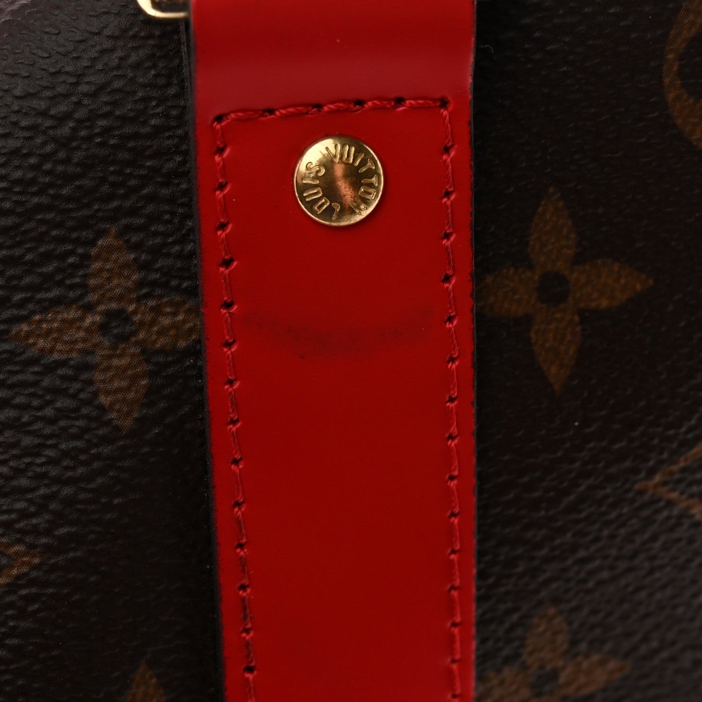 Calfskin Monogram Keepall Bandouliere 50 Coquelicot