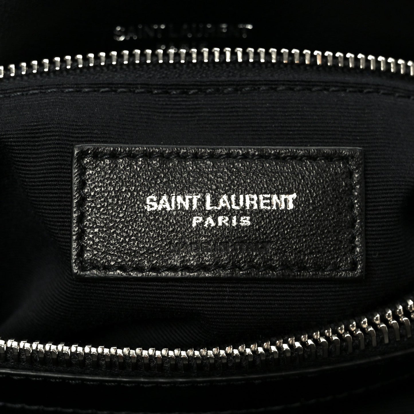 Calfskin Y Quilted Monogram Medium Loulou Chain Satchel Black