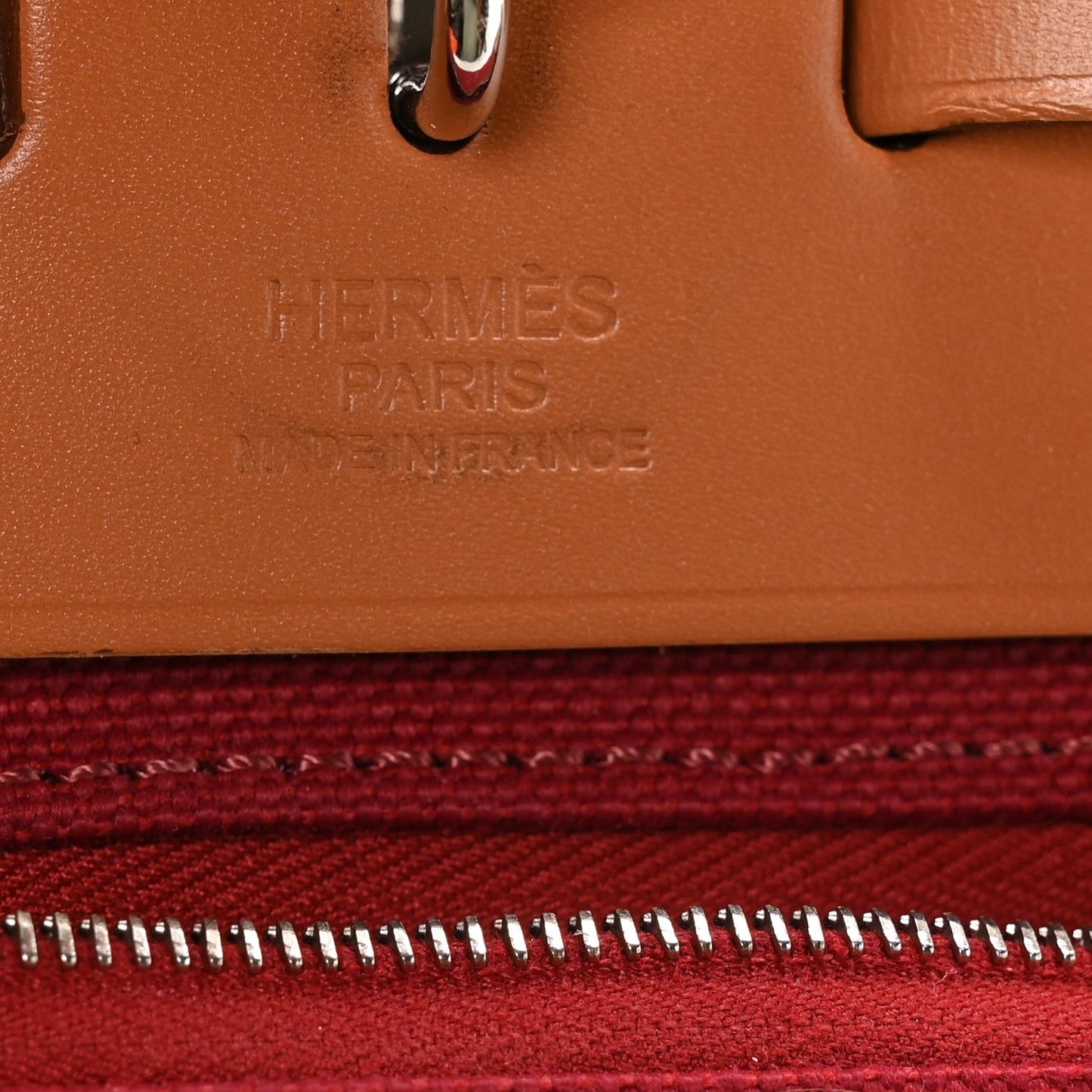 Vache Hunter Toile Herbag Zip 31 PM Rouge Grenat Natural
