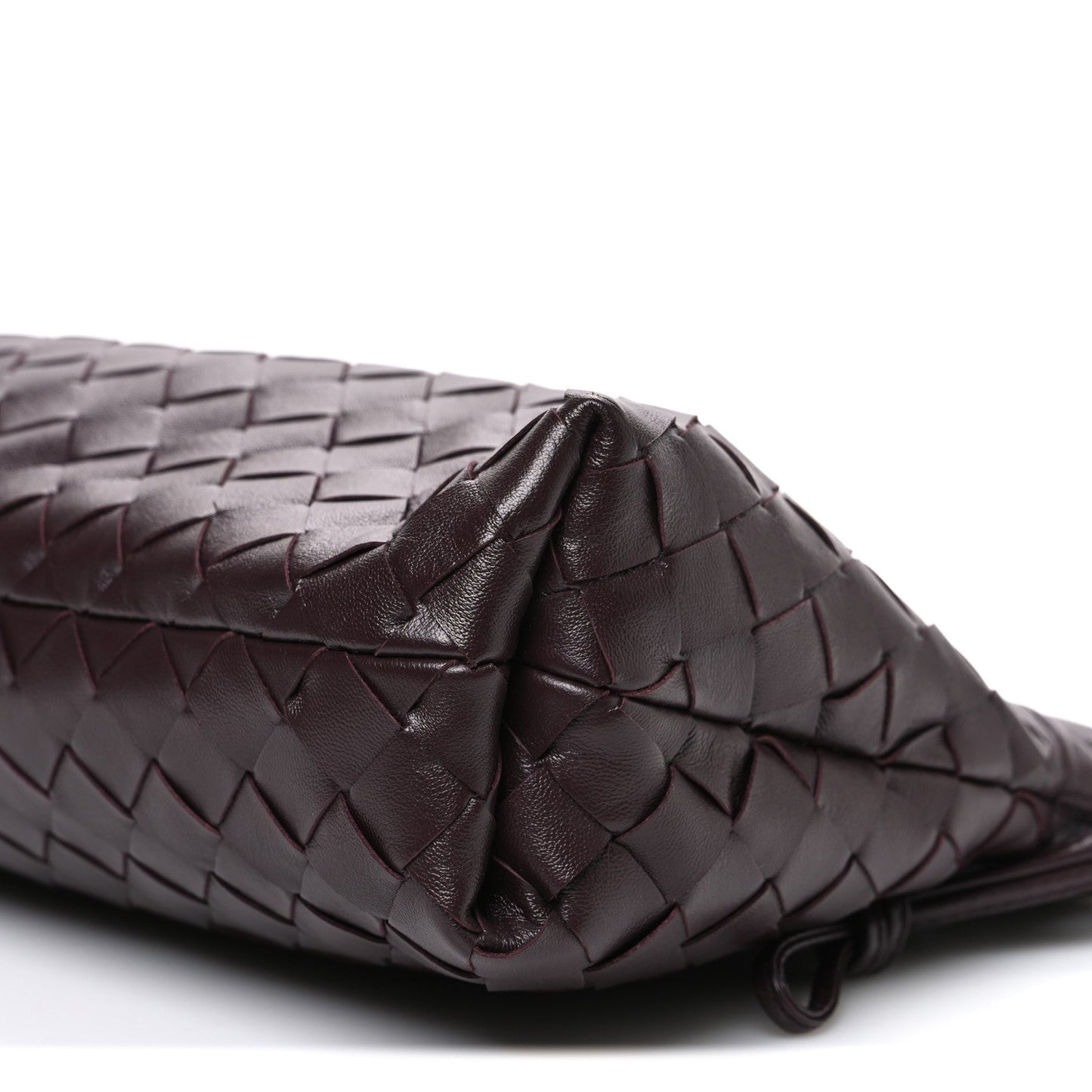 Nappa Intrecciato Dustbag Notte Shoulder Bag Dark Barolo Brass