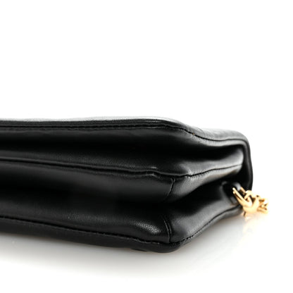 Lambskin Embossed Monogram Pochette Coussin Black