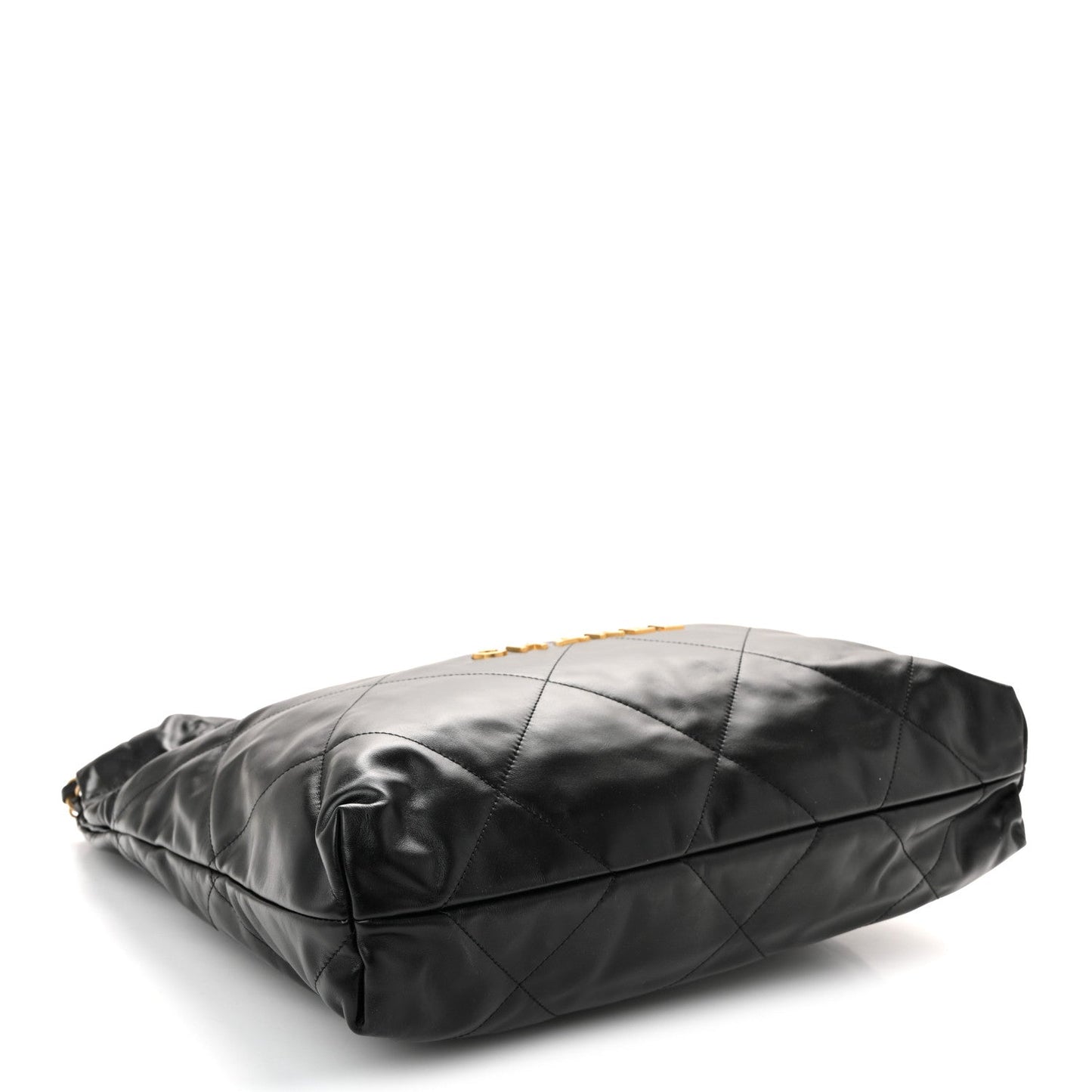 Shiny Calfskin Quilted Chanel 22 Black