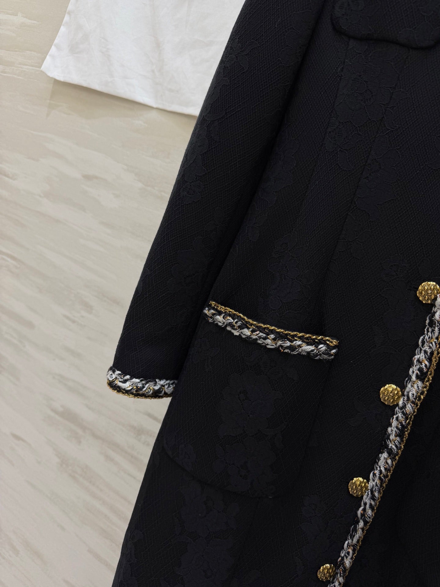 CC Long Coat Black Woven 344727