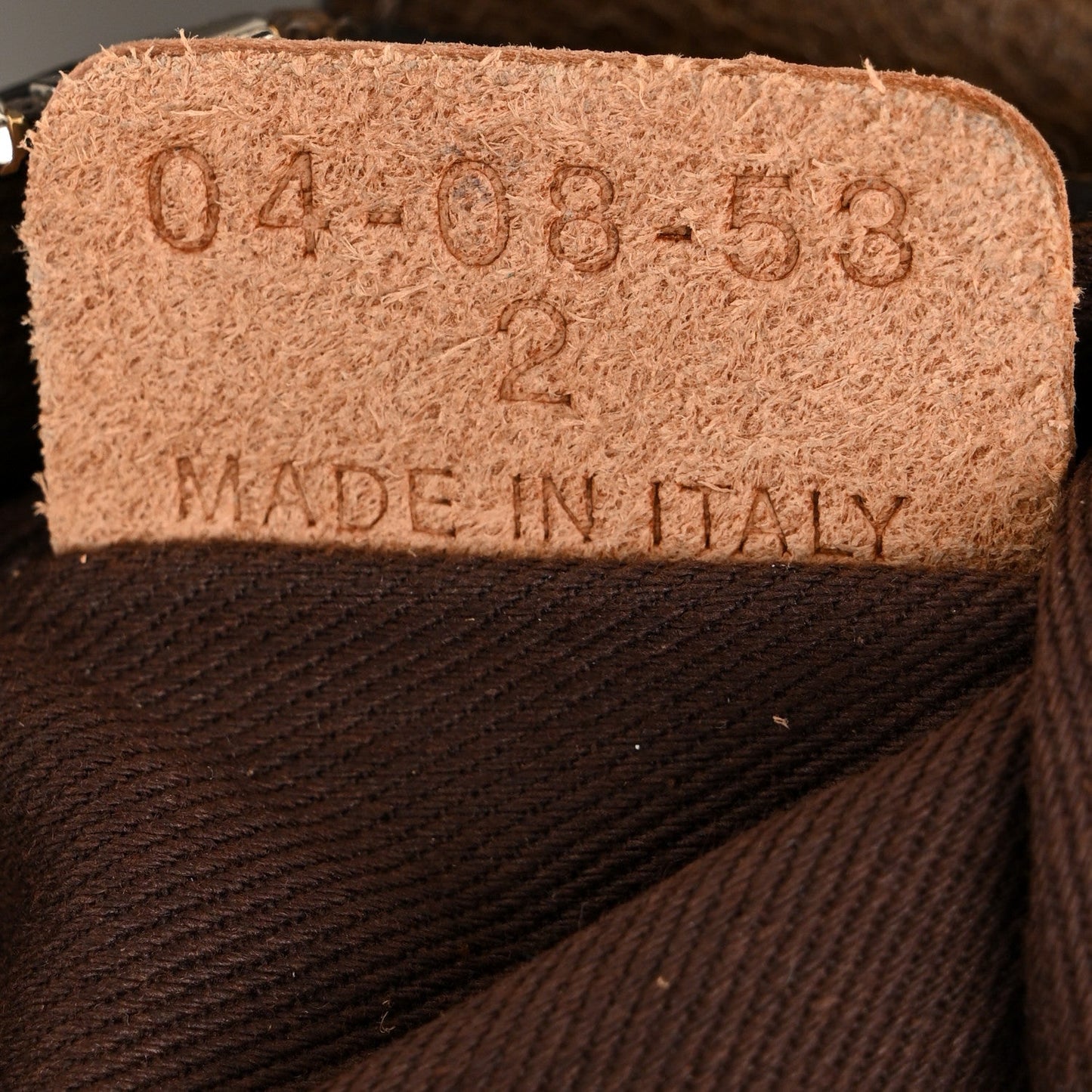 Snakeskin Grained Calfskin Chevron Paddington Brown