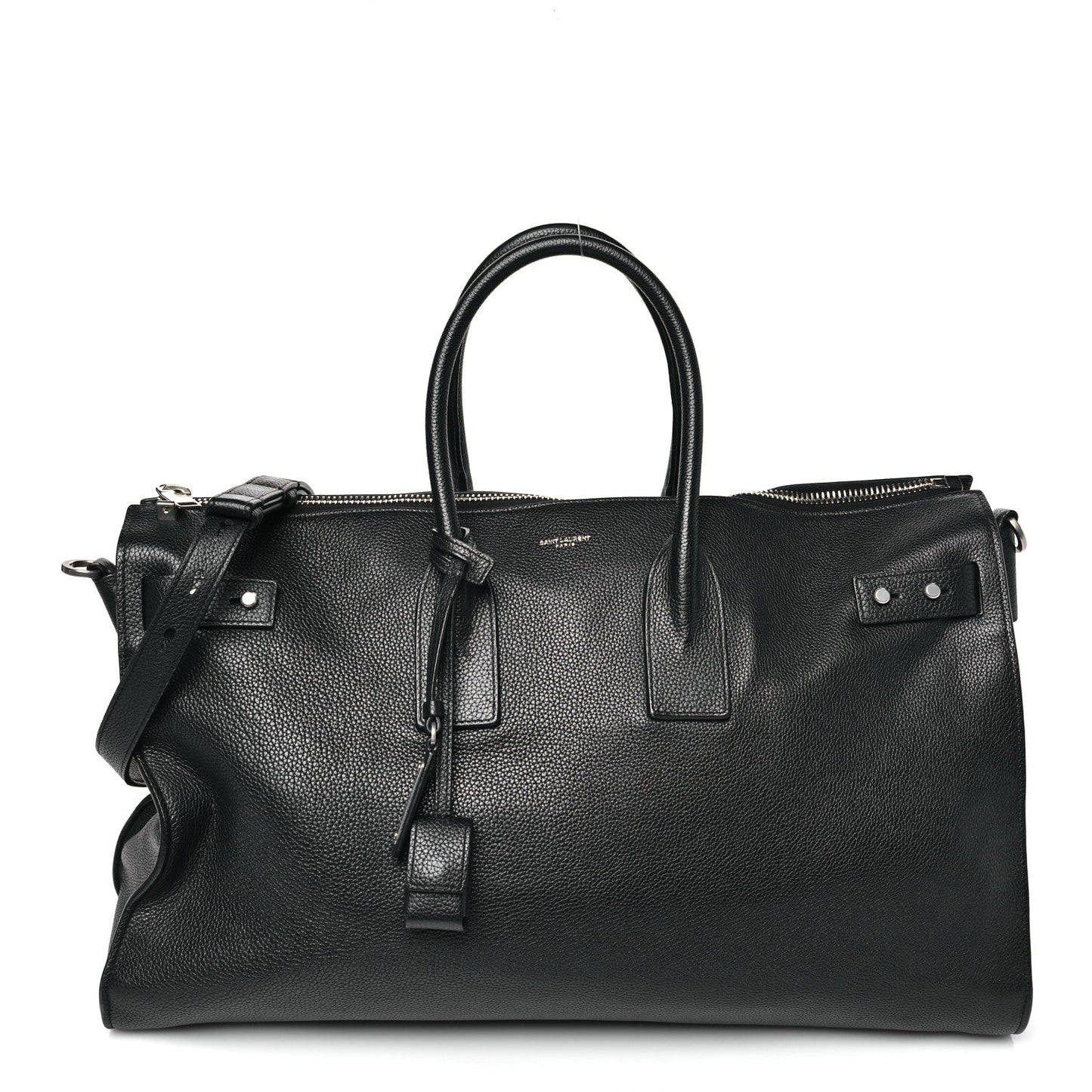 Grained Calfskin Medium Souple Sac De Jour Duffle Black