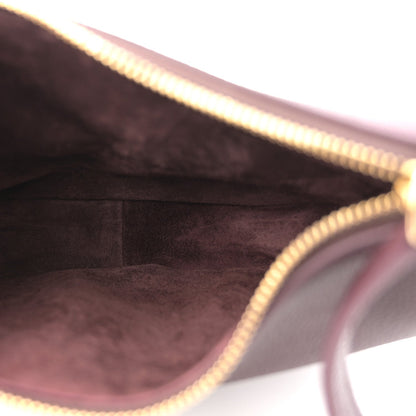 Supple Grained Calfskin Teen Lulu Shoulder Bag Deep Burgundy