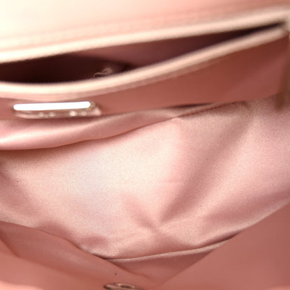Sequin Mini Flap Light Pink Silver