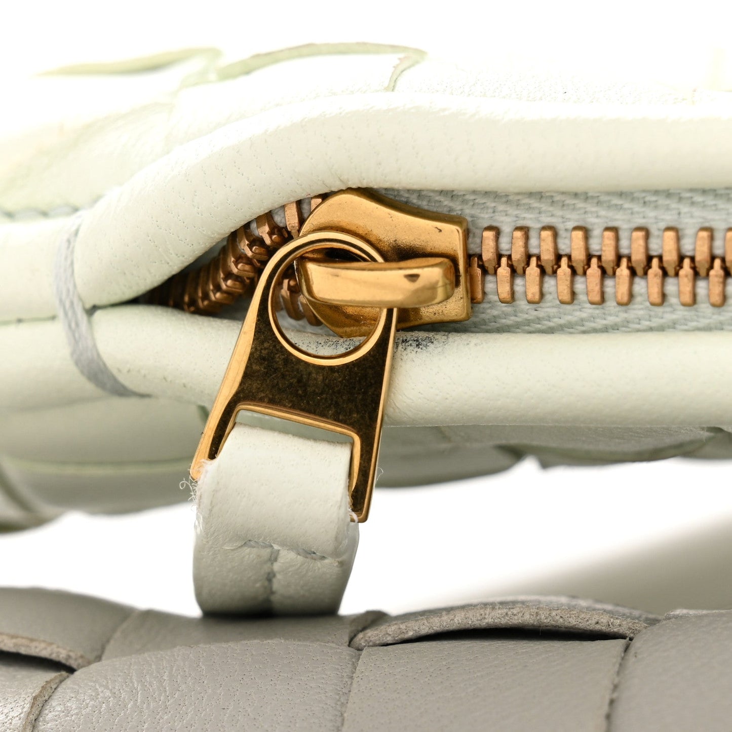 Nappa Intrecciato Small Gemelli Agate Grey Glacier