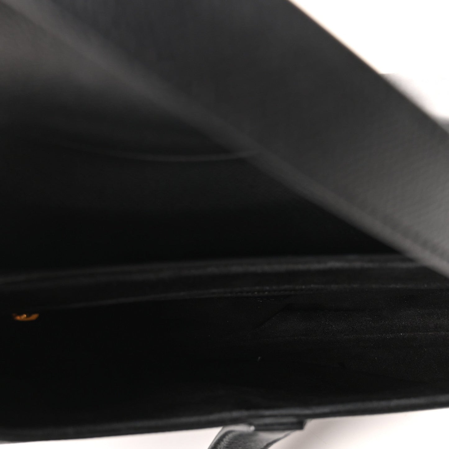 Grained Calfskin Saddle Bag Black