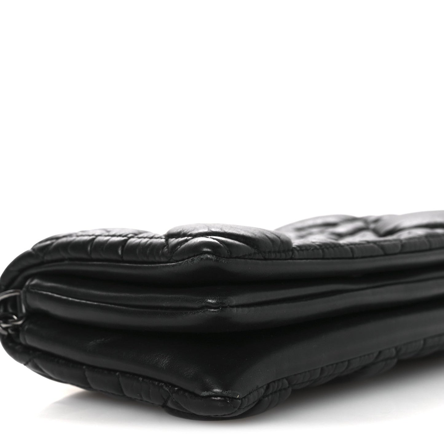 Calfskin Macrocannage Mini Caro Bag Black