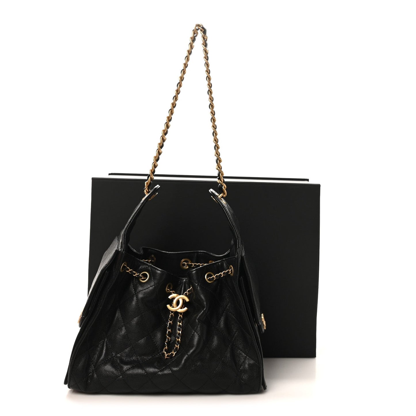 Caviar Quilted Small Chanel 25 Handbag Black