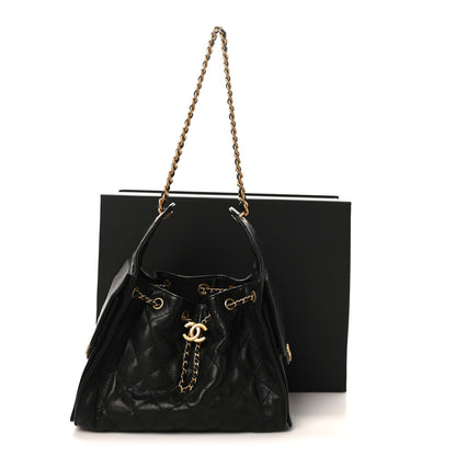 Caviar Quilted Small Chanel 25 Handbag Black