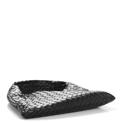Calfskin Intrecciato Small Hop Black