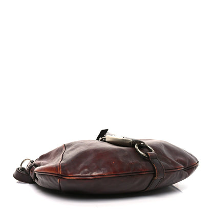 Buffalo Horn Shangri-La Mombasa Hobo Burgundy