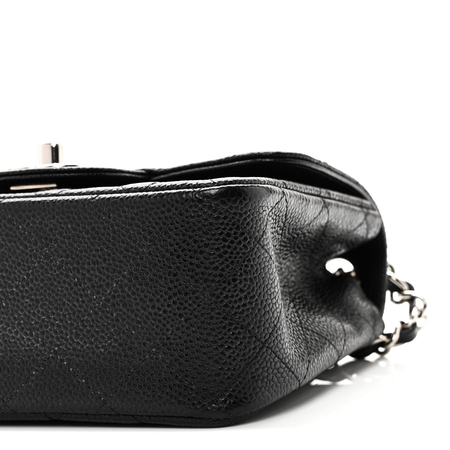 Caviar Quilted Mini Square Flap Black