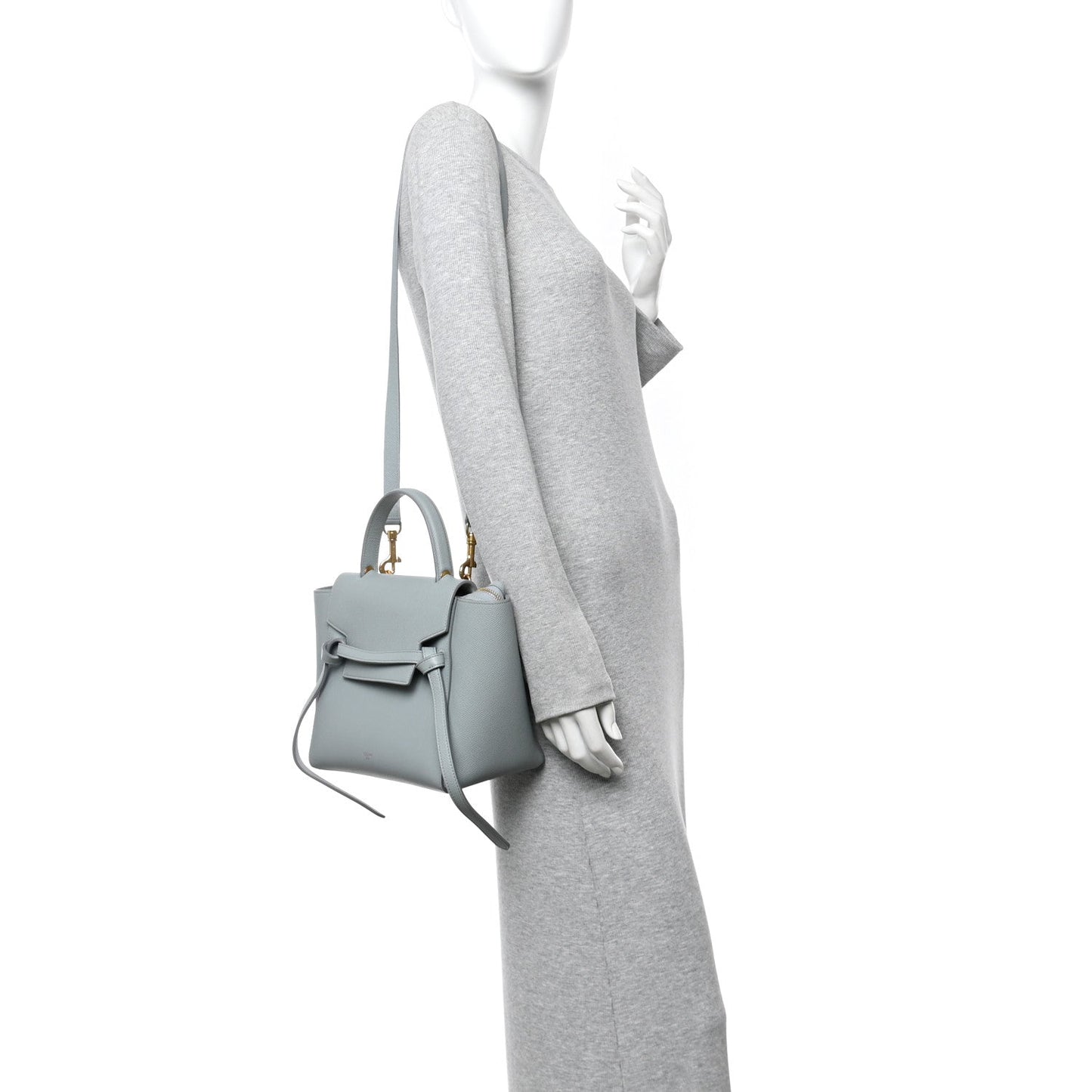 Grained Calfskin Micro Belt Bag Cloud