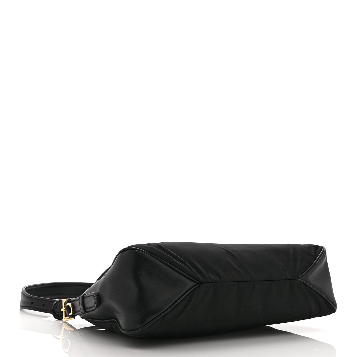 Re-Nylon Vitello Large Aimee Shoulder Bag Black
