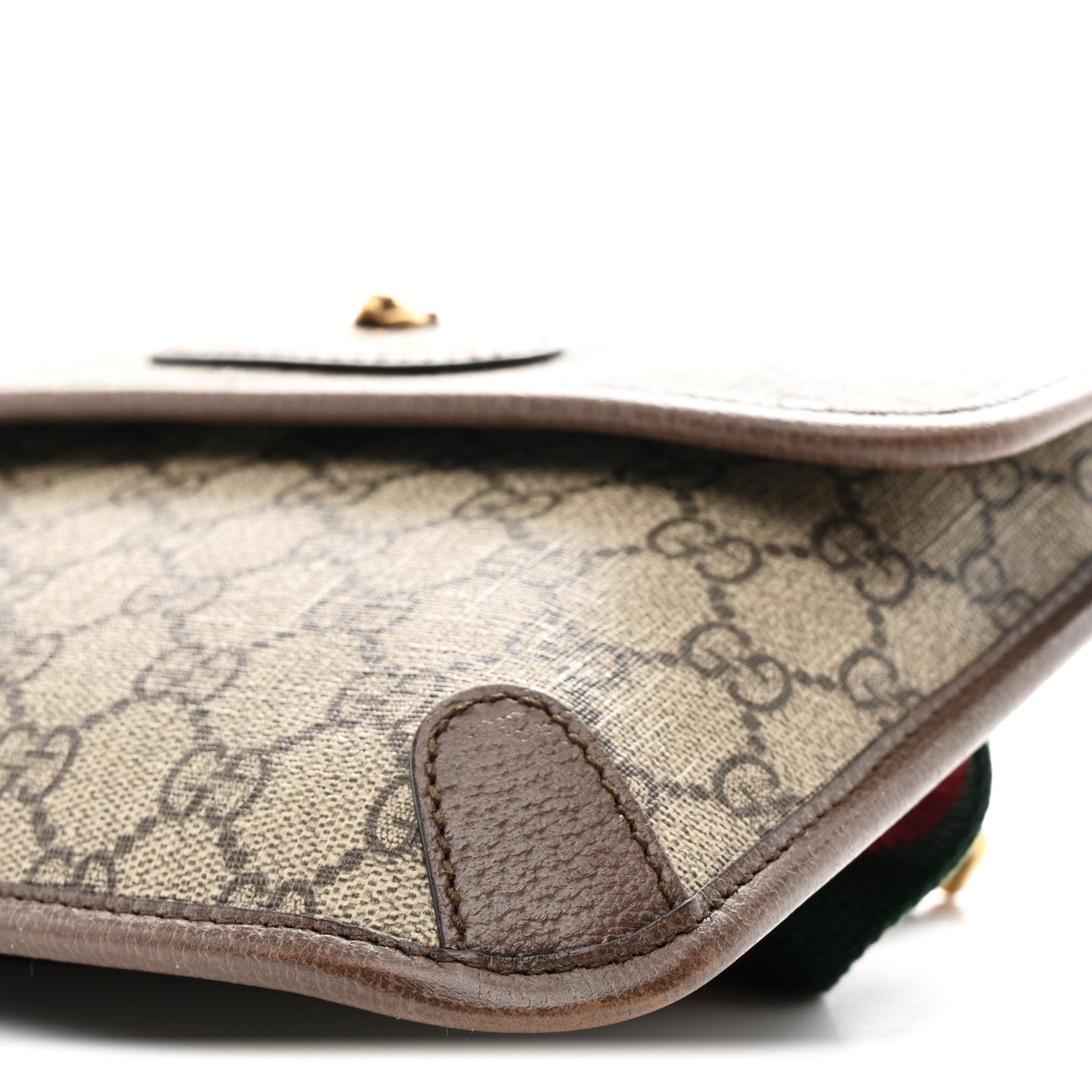 GG Supreme Monogram Neo Vintage Web Belt Bag Brown